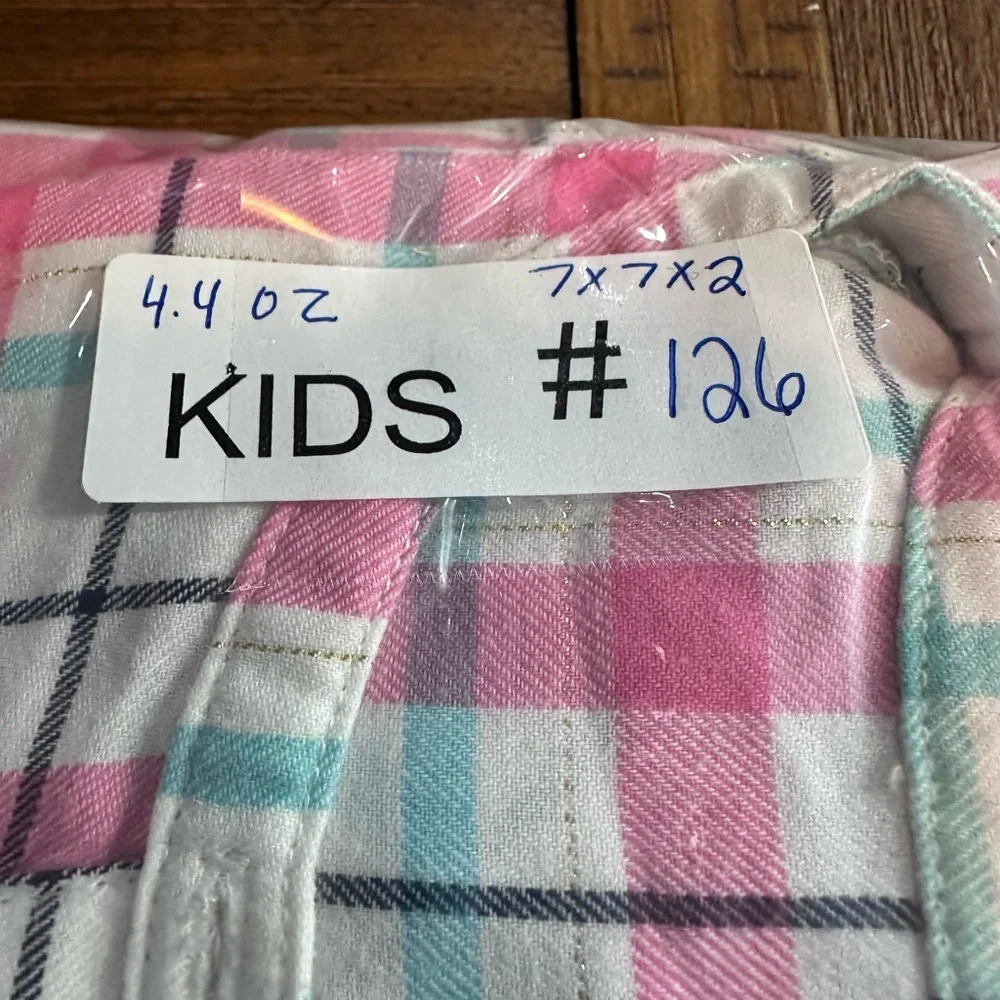 Carter’s Girls Plaid Long Sleeve Dress‎ Size 5T Pink Blue Belted